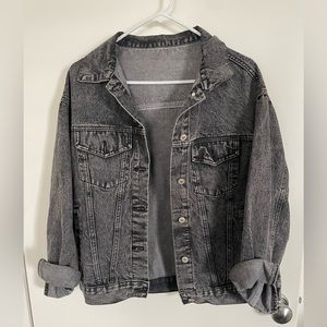 Brand new oversized acid washed jean jacket